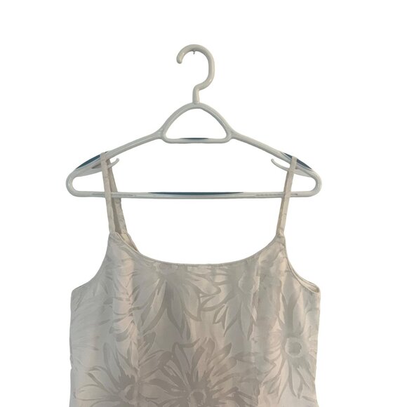 Evan Picone Sleeveless Floral Pattern White Dress Size 12 - Picture 5 of 8